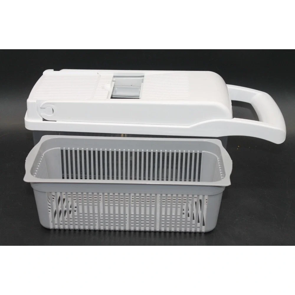 Vegetable Chopper Slicer Dicer Set w Interchangeable Blades Container